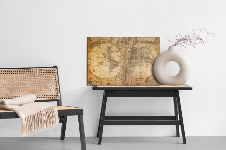 Obraz Na Płótnie Stara Mapa Świata Z Xviii Wieku