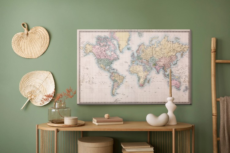 Obraz Na Płótnie Stara Mapa Świata