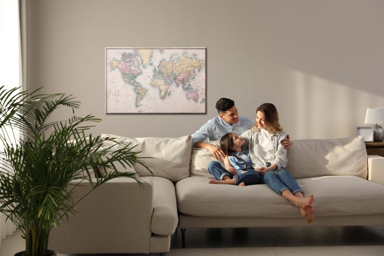 Obraz Na Płótnie Stara Mapa Świata