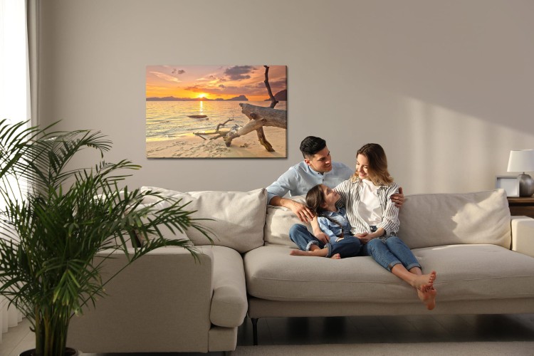 Obraz Na Płótnie Zachód Słońca Na Plaży