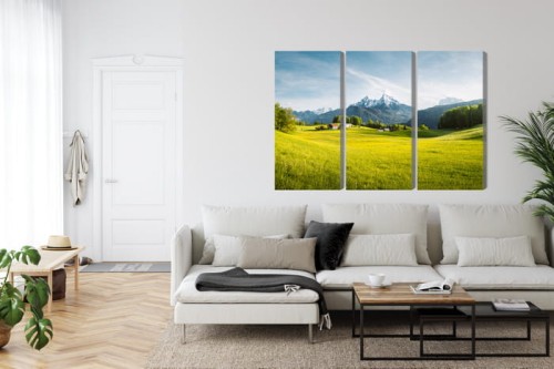Obraz Wieloczęściowy Górski Krajobraz W Alpach