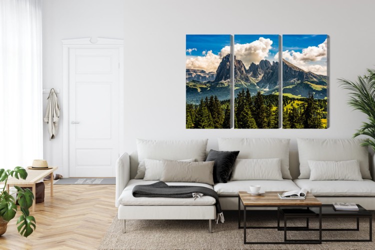 Obraz Wieloczęściowy Widok Włoskich Dolomitów 3D