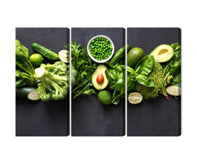 Obraz Wieloczęściowy Zielone Warzywa