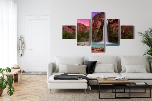 Obraz Wieloczęściowy Wodospady Havasupai