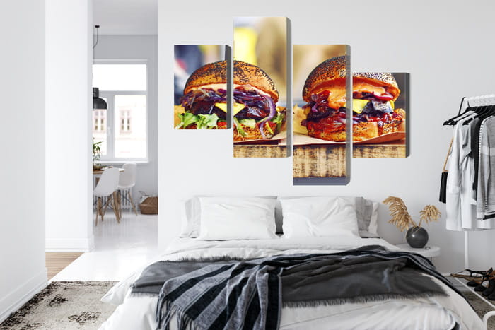 Obraz Wieloczęściowy Burgery Wegańskie