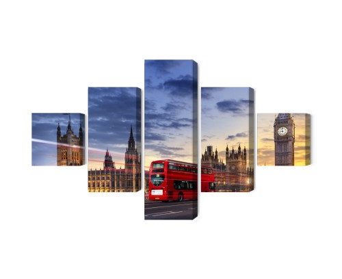 Obraz Wieloczęściowy Panorama Westminsteru I Big Bena, Londyn