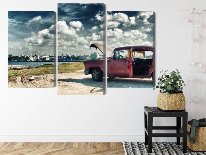 Obraz Wieloczęściowy Panoramiczny Widok Na Hawanę I Malecon
