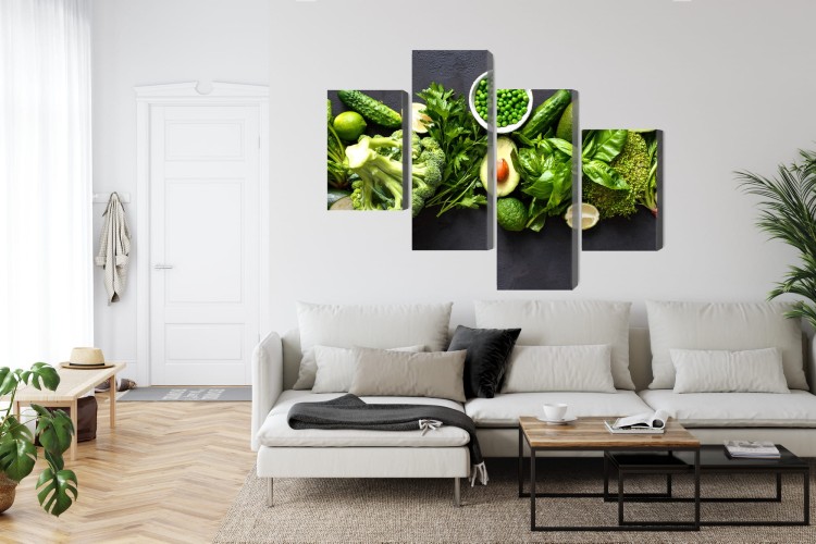 Obraz Wieloczęściowy Zielone Warzywa