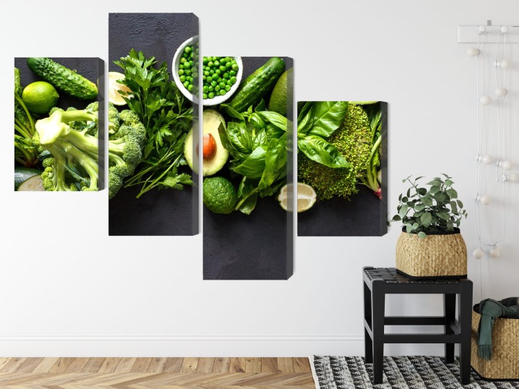 Obraz Wieloczęściowy Zielone Warzywa