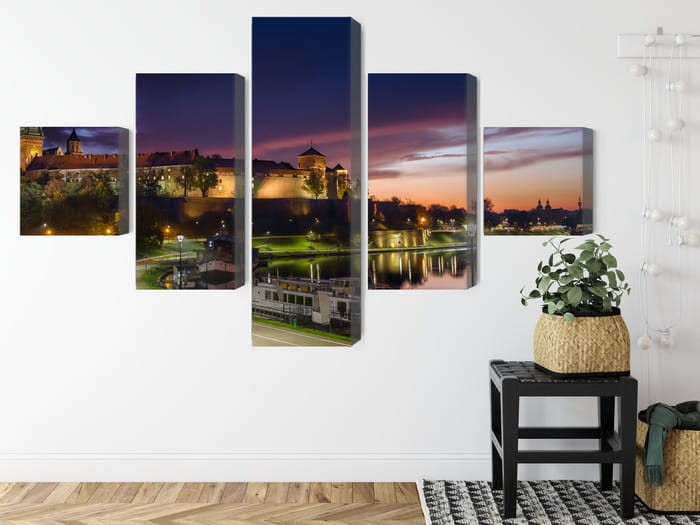 Obraz Wieloczęściowy Zamek Królewski Na Wawelu O Wschodzie Słońca