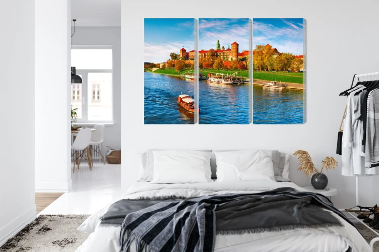 Obraz Wieloczęściowy Zamek Królewski Na Wawelu W Krakowie, Widok Panoramiczny