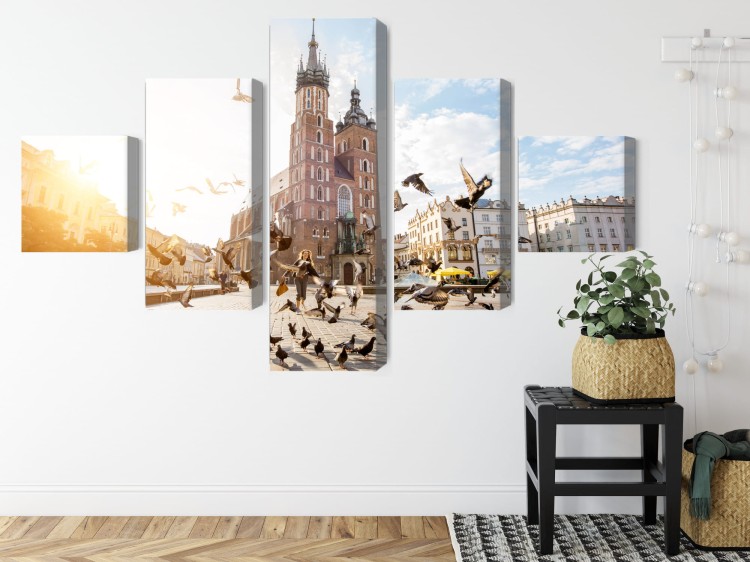 Obraz Wieloczęściowy Bazylika Mariacka O Wschodzie Słońca