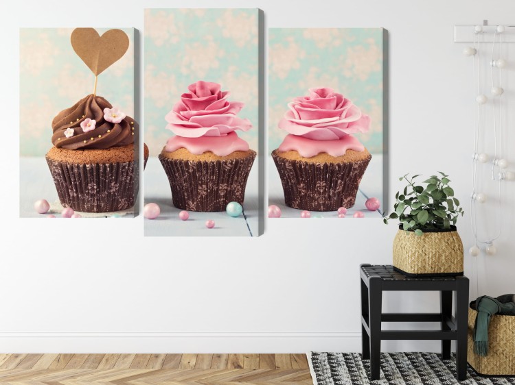 Obraz Wieloczęściowy Babeczki Ze Śmietaną