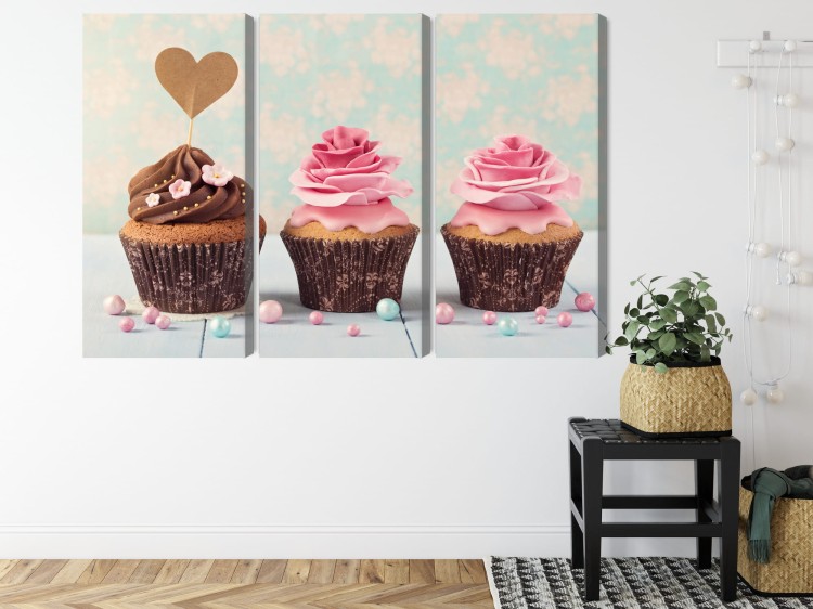 Obraz Wieloczęściowy Babeczki Ze Śmietaną