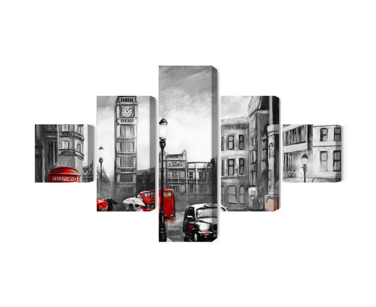 Obraz Wieloczęściowy Widok Ulicy Londynu