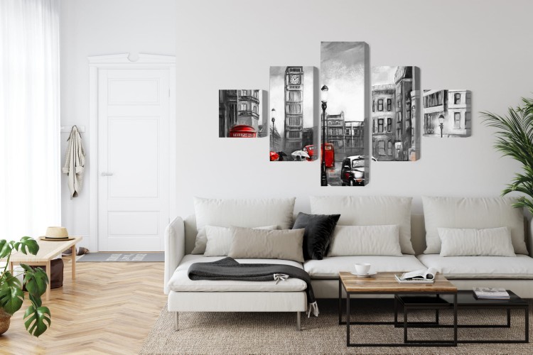 Obraz Wieloczęściowy Widok Ulicy Londynu