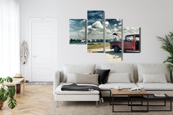 Obraz Wieloczęściowy Panoramiczny Widok Na Hawanę I Malecon
