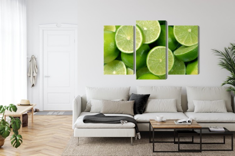 Obraz Wieloczęściowy Połówki Limonki