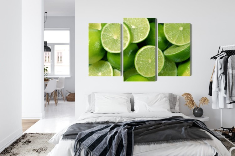 Obraz Wieloczęściowy Połówki Limonki
