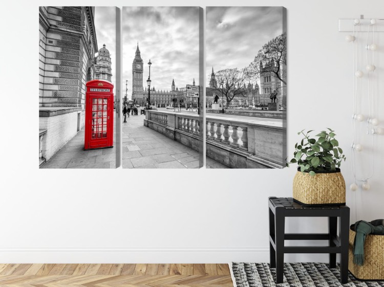 Obraz Wieloczęściowy Czerwona Budka Telefoniczna W Londynie 3D