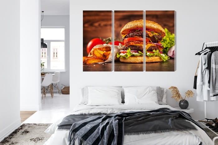 Obraz Wieloczęściowy Domowy Hamburger