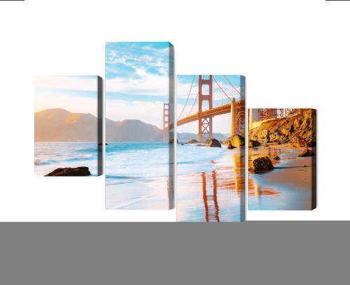 Obraz Wieloczęściowy Most Golden Gate W San Francisco