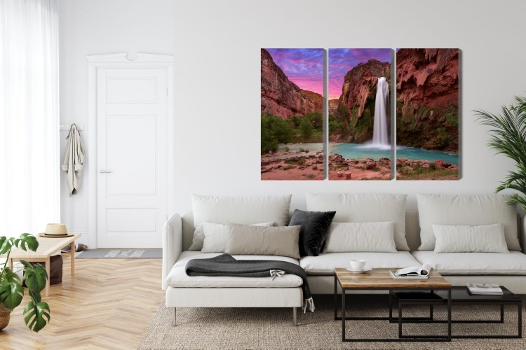 Obraz Wieloczęściowy Wodospady W Havasupai