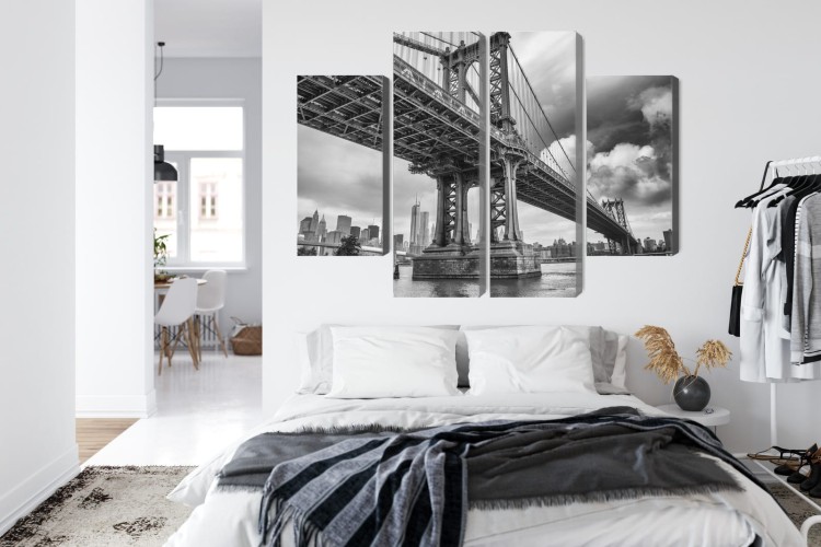 Obraz Wieloczęściowy Most Manhattan W Nowym Jorku