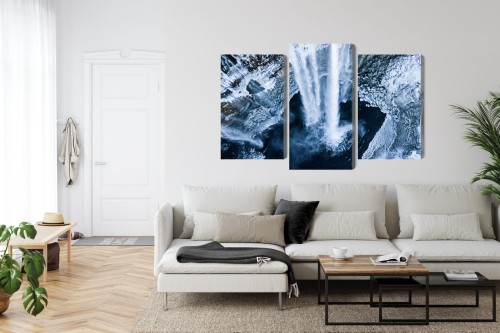 Obraz Wieloczęściowy Zimowy Wodospad