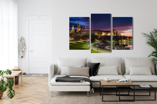 Obraz Wieloczęściowy Zamek Królewski Na Wawelu O Wschodzie Słońca