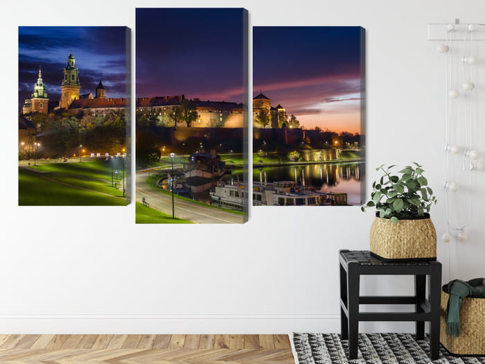 Obraz Wieloczęściowy Zamek Królewski Na Wawelu O Wschodzie Słońca