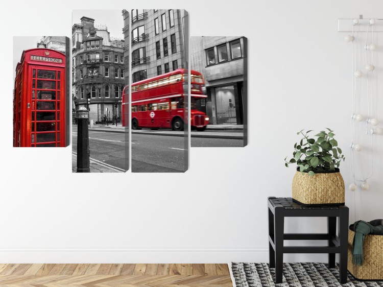 Obraz Wieloczęściowy Zabytkowy Amerykański Samochód Na Kubie