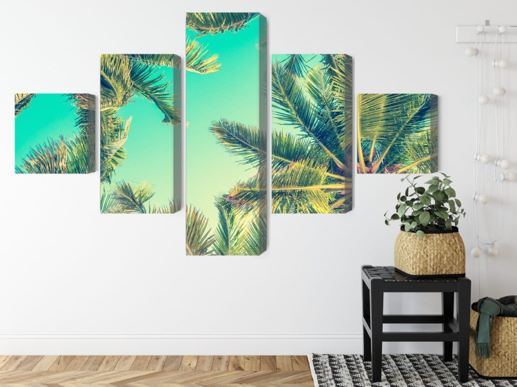 Obraz Wieloczęściowy Widok Z Dołu Na Palmy