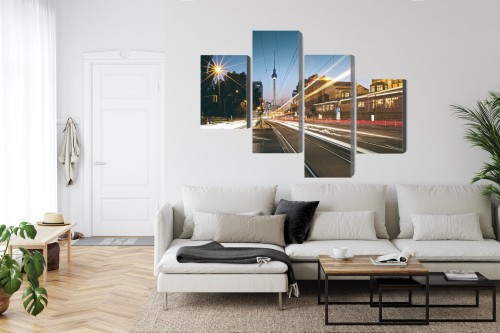 Obraz Wieloczęściowy Panoramiczny Widok Na Ulice Berlina