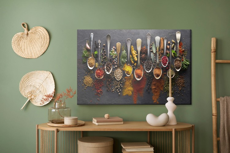 Obraz Na Płótnie Łyżki Z Ziołami I Przyprawami