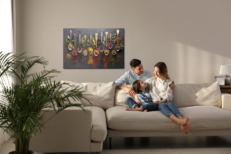 Obraz Na Płótnie Łyżki Z Ziołami I Przyprawami