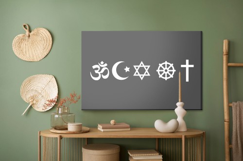 Obraz Na Płótnie Zestaw Ikon Symboli Religijnych