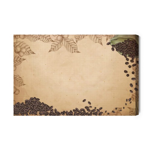 Obraz Na Płótnie Ziarna Na Worku Jutowym