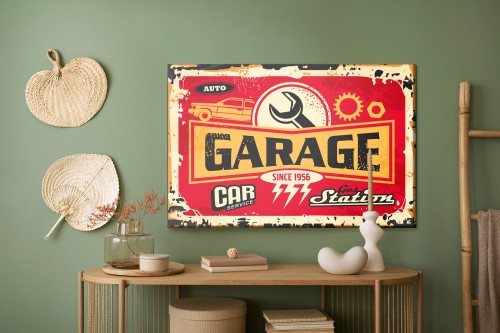 Obraz Na Płótnie Części I Napisy W Stylu Vintage