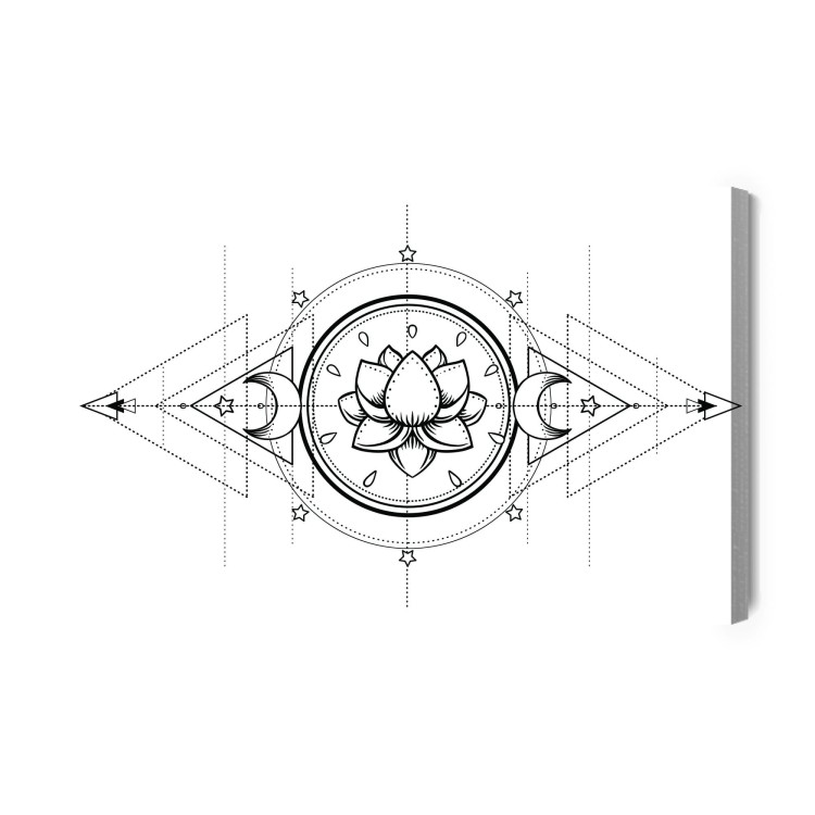 Obraz Na Płótnie Lotos I Święta Geometria