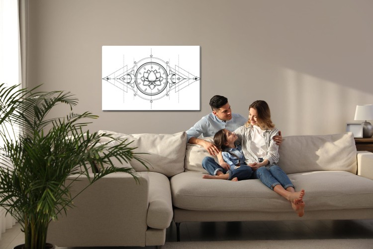 Obraz Na Płótnie Lotos I Święta Geometria