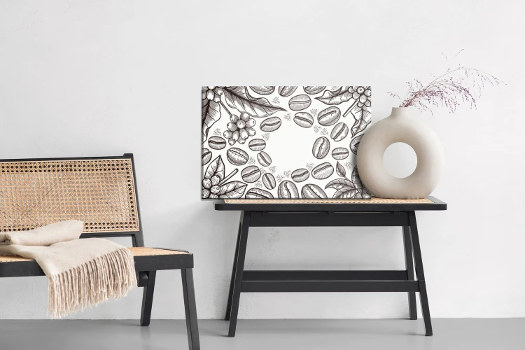 Obraz Na Płótnie Rysowanie Ziaren Kawy