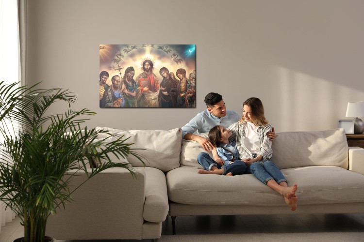 Obraz Na Płótnie Jezus Chrystus Otoczony Świętymi