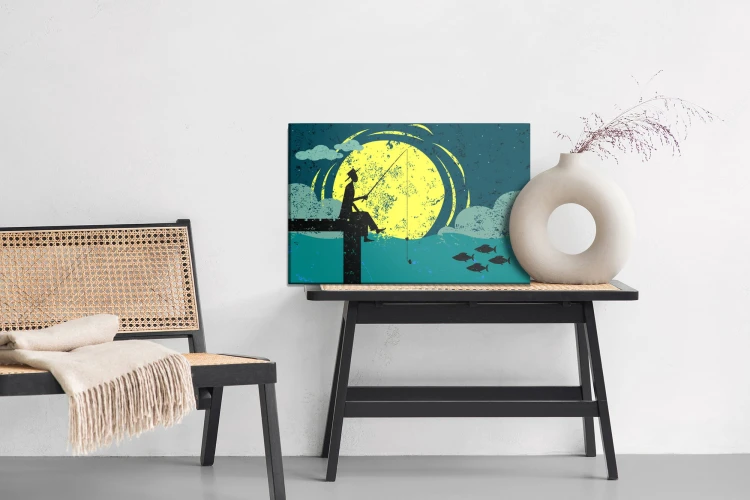 Obraz Na Płótnie Nocne Wędkowanie