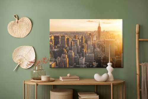 Obraz Na Płótnie Zachód Słońca W Nowym Jorku