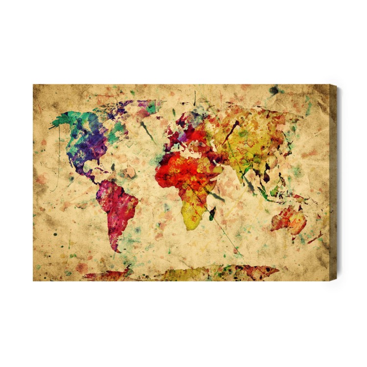 Obraz Na Płótnie Mapa Świata Vintage