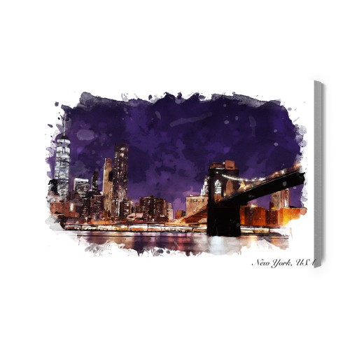 Obraz Na Płótnie Most Brookliński W Abstrakcyjnym Wydaniu