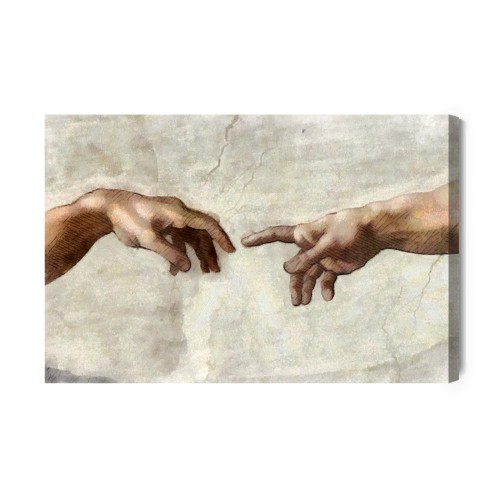 Obraz Na Płótnie Malowane Stworzenie Adama