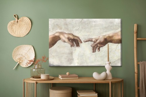 Obraz Na Płótnie Malowane Stworzenie Adama