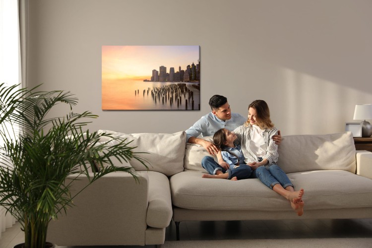 Obraz Na Płótnie Zachód Słońca W Nowym Jorku